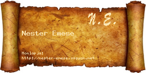 Nester Emese névjegykártya