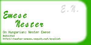 emese nester business card